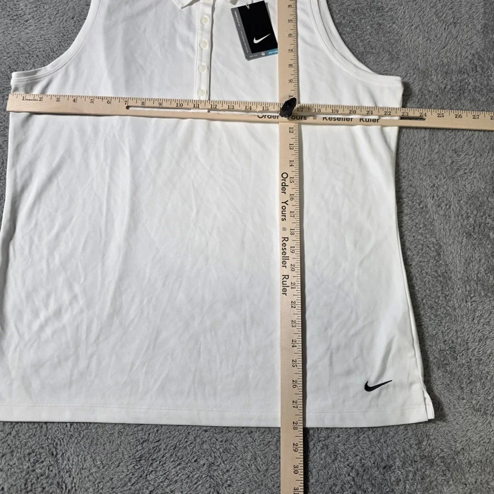 Nike Women's White Sleeveless Polo Tank